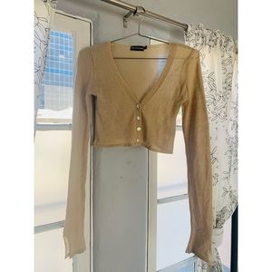 Cropped Lightweight Cardigan